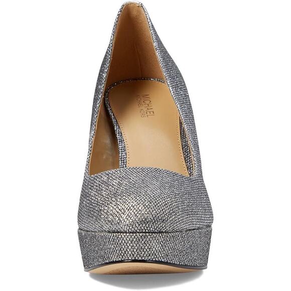 MICHAEL Michael Kors Chantal Platform Pump Heel Pointed Toe Silver Size 7M NWB - Picture 3 of 12